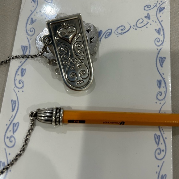 👀PRICE ⬇️ BRIGHTON • Silver Heart Note Pad Clip Holder • Small • - Picture 7 of 10